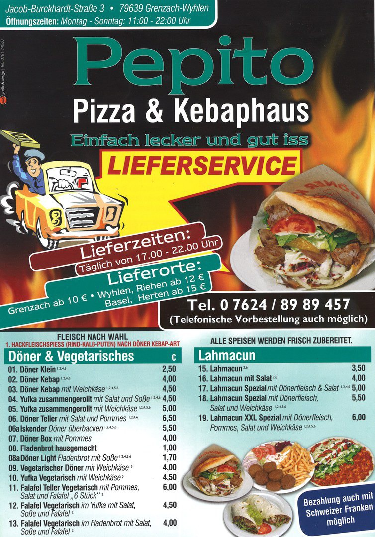Pepito Pizza Kebap Haus Einzelunternehmen aus Grenzach ...